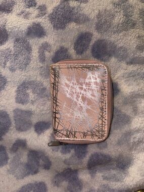 Pink Metallic Graphic Zip Wallet